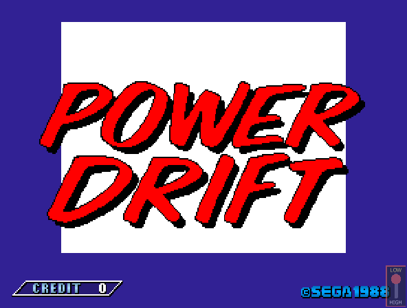 Power Drift (World, Rev A) Title Screen